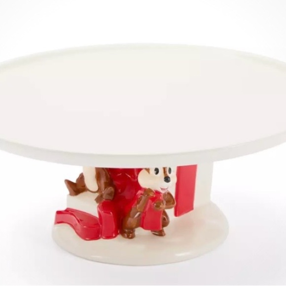 Disney Store Chip 'n' Dale Cake Stand - Red and White NEW - Picture 2 of 4